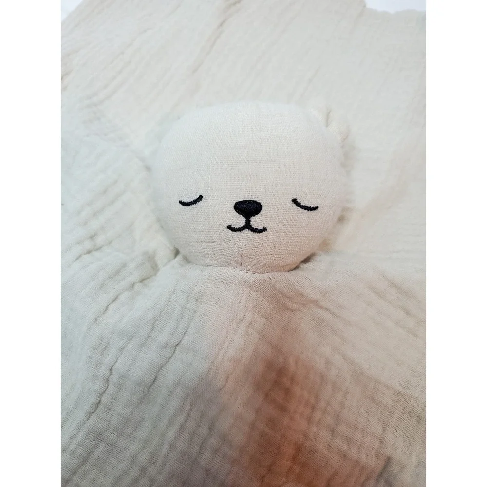 H&M Brown Tsn‎ Teddy Bear Muslin Baby Soft Toy Soother Lovey Security Blanket